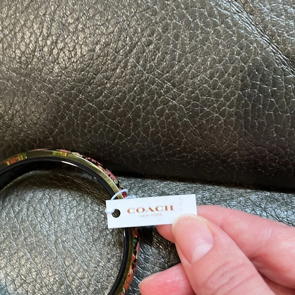 Coach multi Floral black Bangle Bracelet